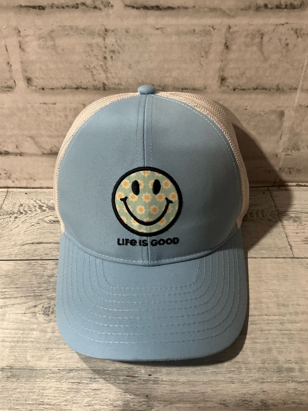 Life is Good® Core Embroidered Trucker Hat - UPF 50+ (For Kids)